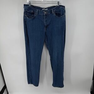 Levi Strauss Classic Straight Mid Rise Blue‎ Denim Jeans Women Size 16